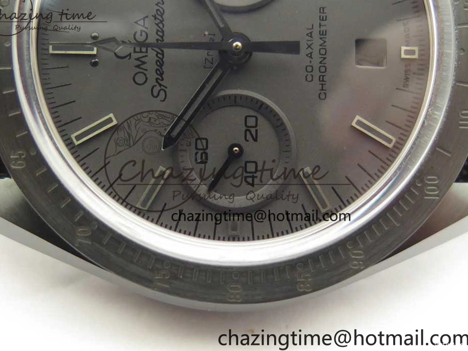 0112 Speedmaster “Dark Side of The Moon” Real Ceramic OMF 1:1 Best Edition Black Black on Nylon Strap A WeatherProof 7976